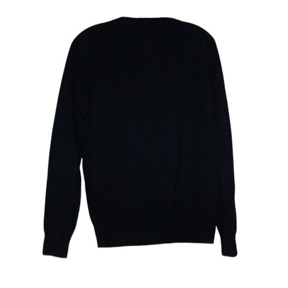 Paolo Mondo Men's Blue 100% 2 Ply Cashmere V-Neck Long Sleeve Pullover Sweater M - Picture 4 of 5